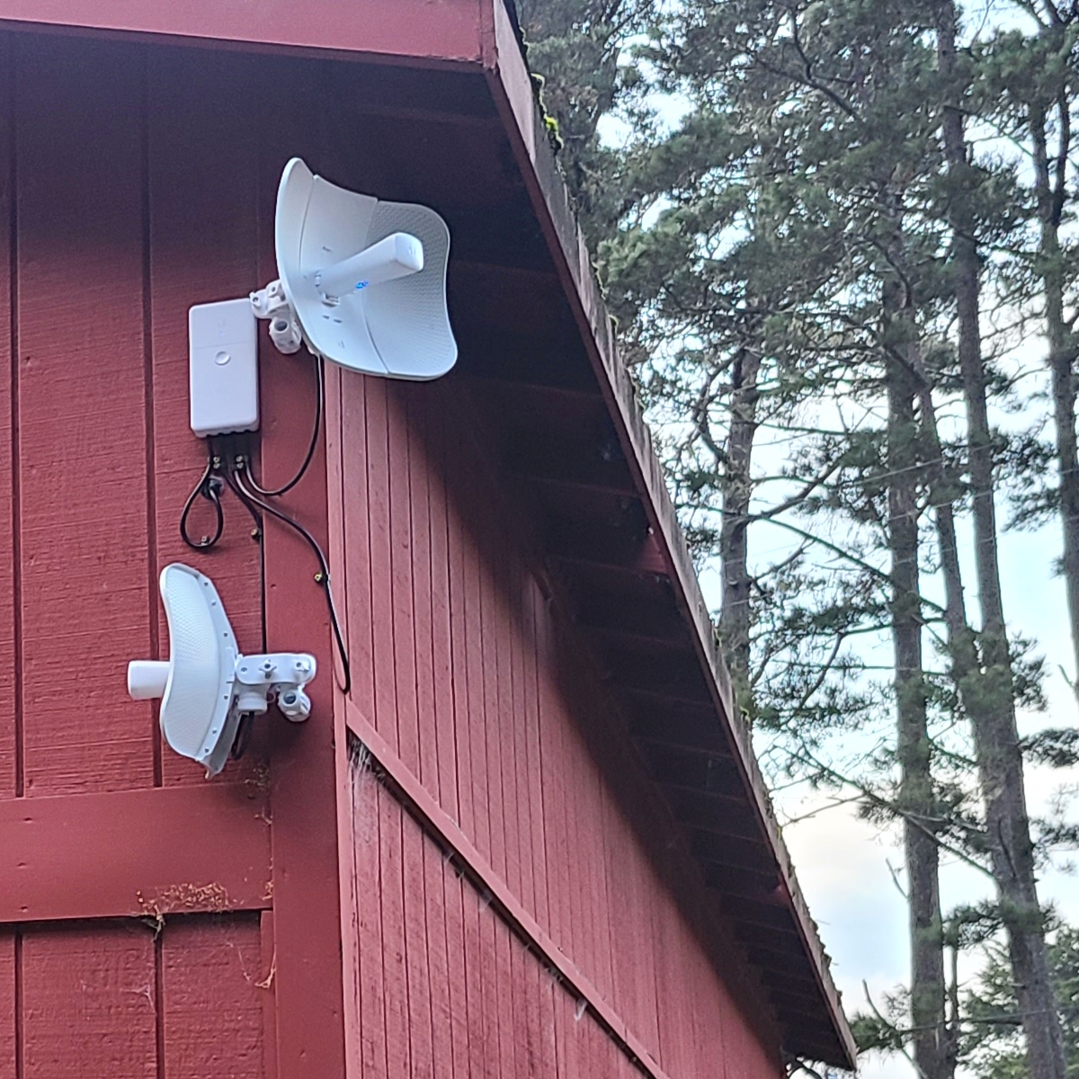 A repeater, consisting of a couple LiteBeam 5ACs and a NanoSwitch.