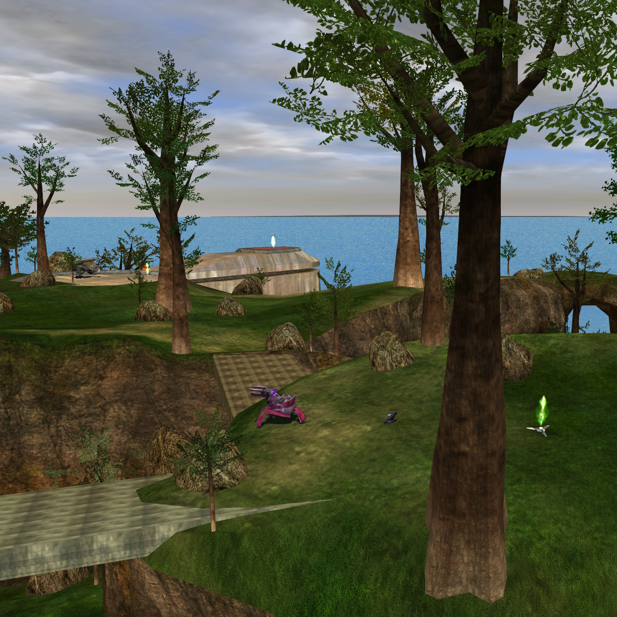 A scene of the expanded island.